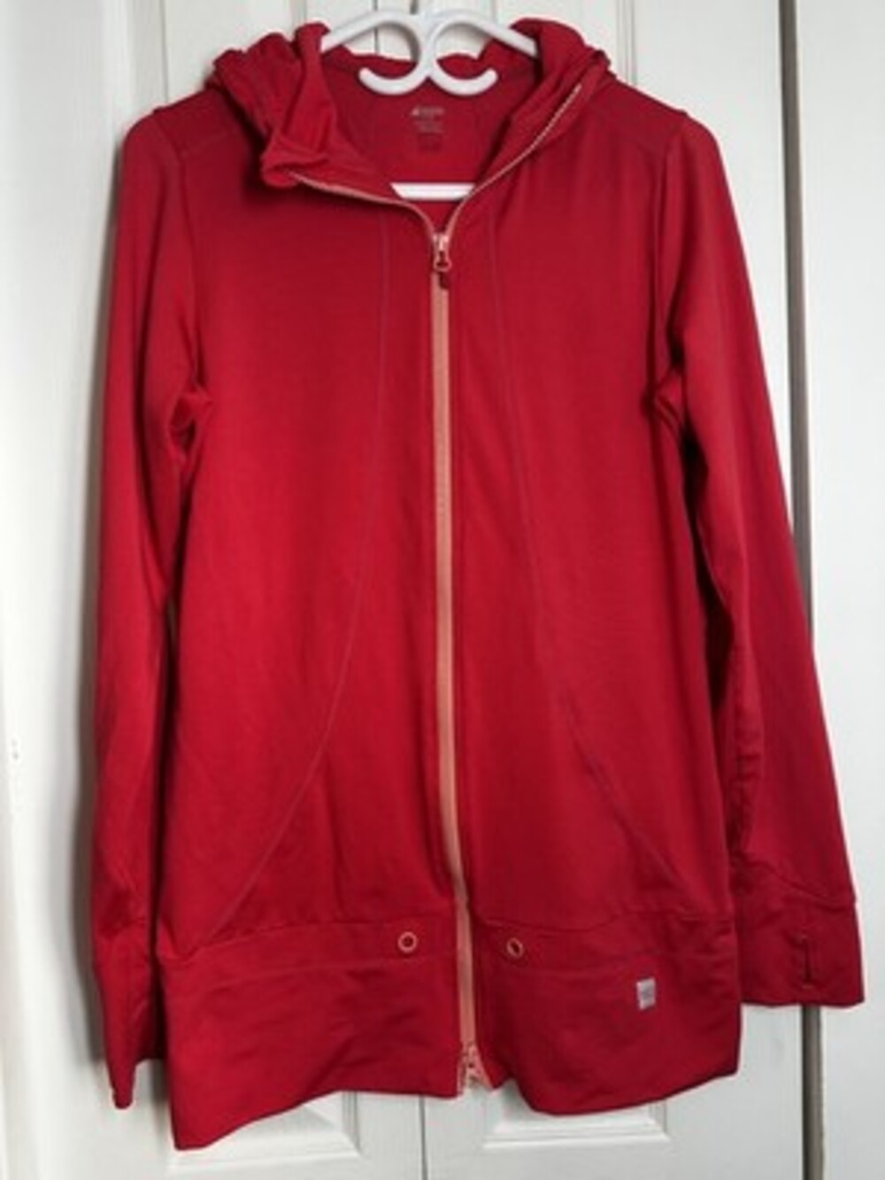 MEC Mountain Equipment Co-op Women's Red Full Zip Active Hoodie Size L #65